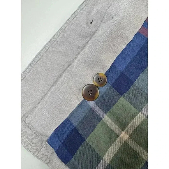 VTG Land's End Mens Chore Coat XLT Barn Jacket Field Corduroy Collar Plaid Lined - Picture 10 of 16